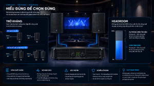 Minh họa kỹ thuật cục đẩy công suất trong hệ thống karaoke